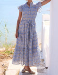 Oliphant - Ruffle Collar Button Maxi Dress